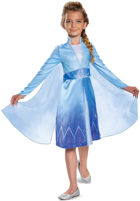 Disguise disney frozen elsa op reis kinderkostuum klassiek m (7-8 jaar) 128-140