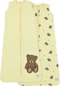 Meyco baby slaapzak winter teddy bear - 2-pack - soft yellow - 90cm - winterslaapzak