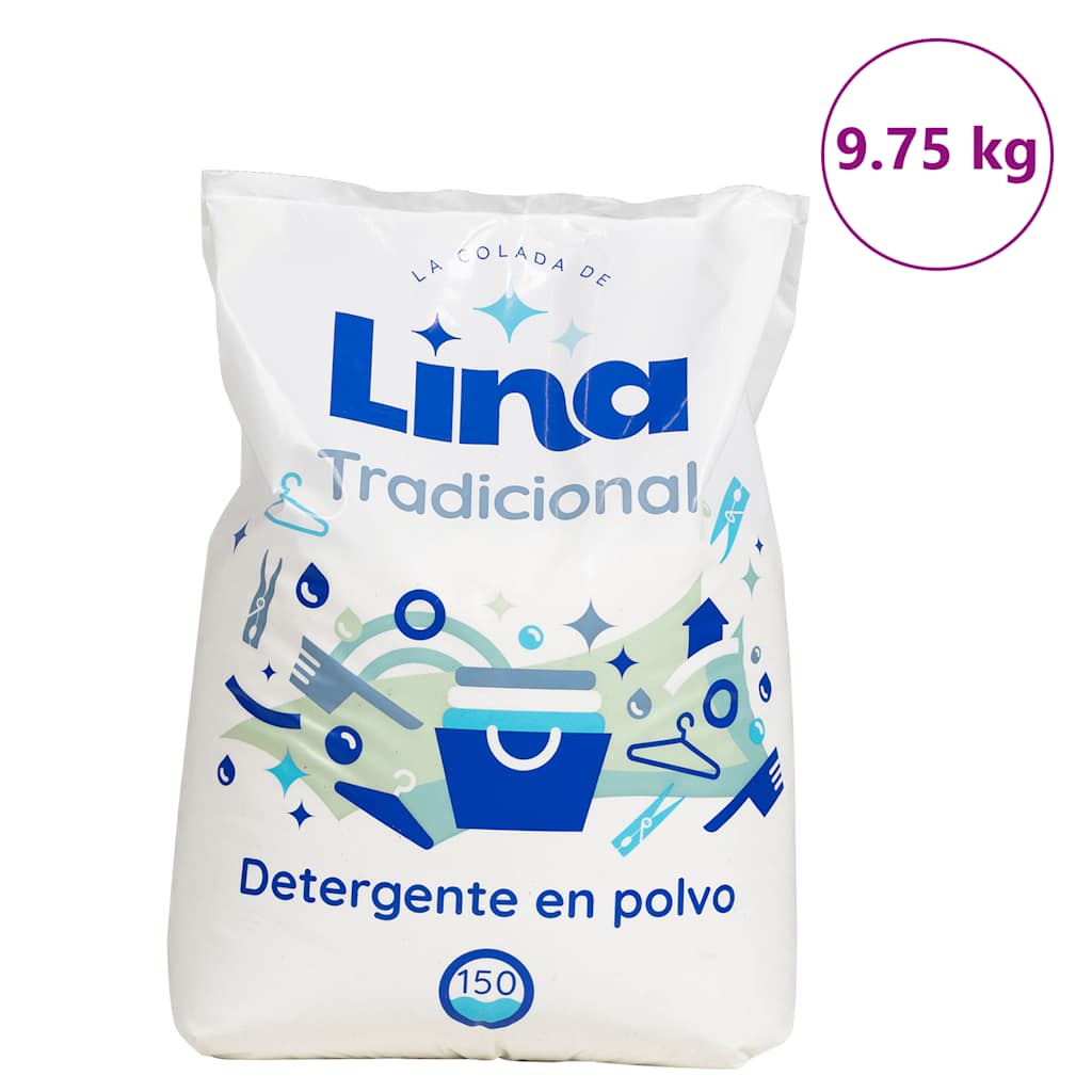 Vidaxl fue en polvo para 150 lavados 9.75 kg de blanco