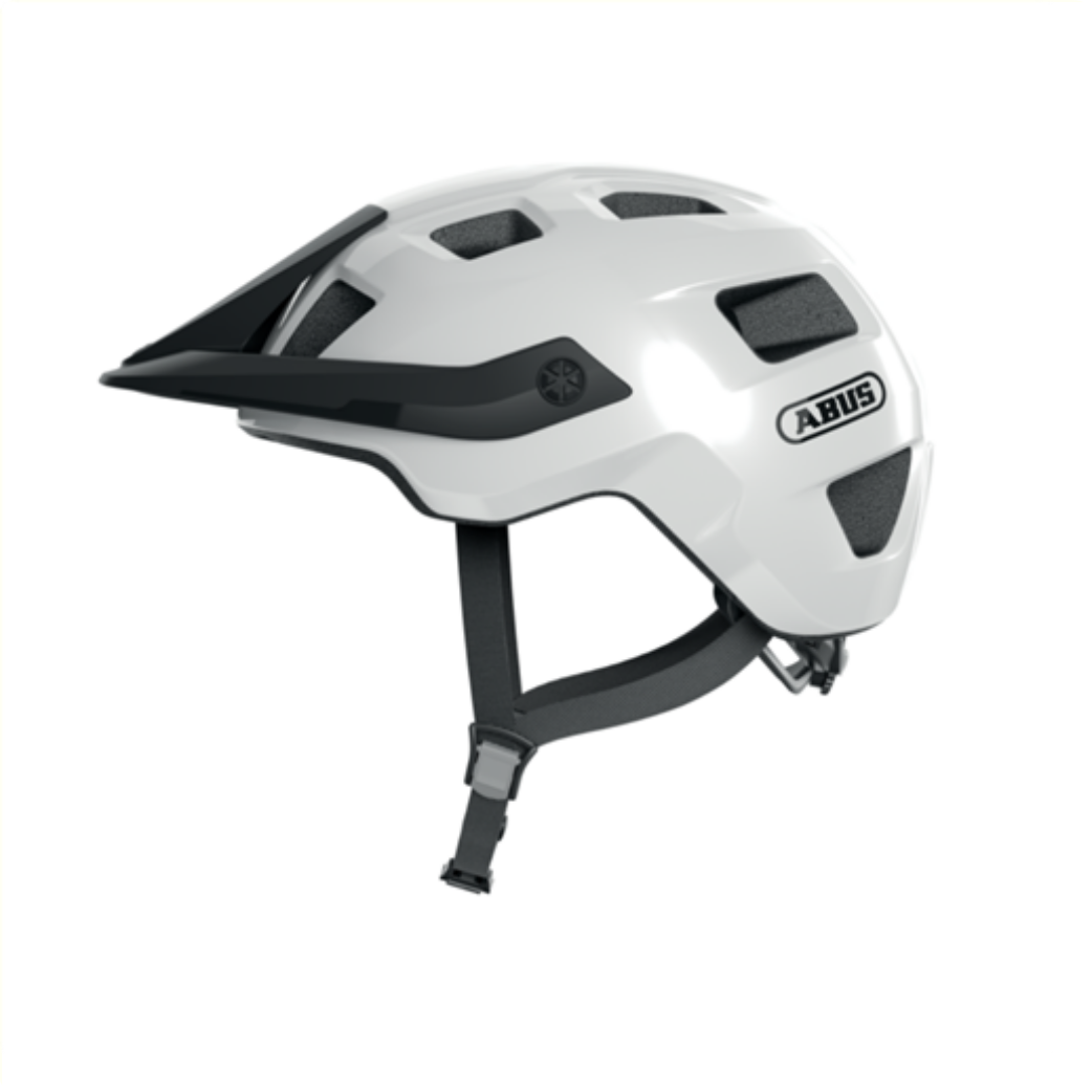 Abus Helm motrip glänzend wäiss l 57-61Cm