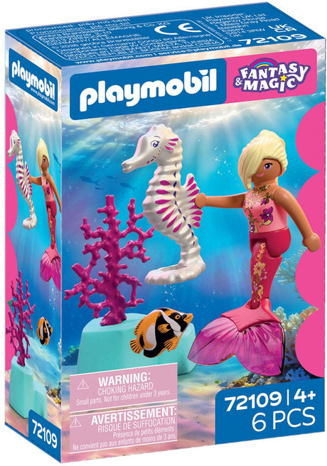 Playmobil fantasy magic zeemeermin speelgoedset met zeepaardje.