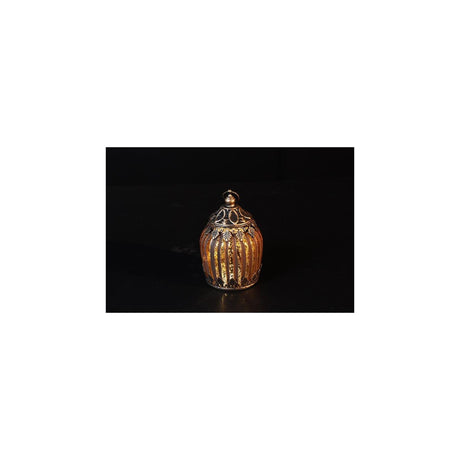 Countryfield tafellamp led santos brons glas ø8x13cm met timer 2xaaa