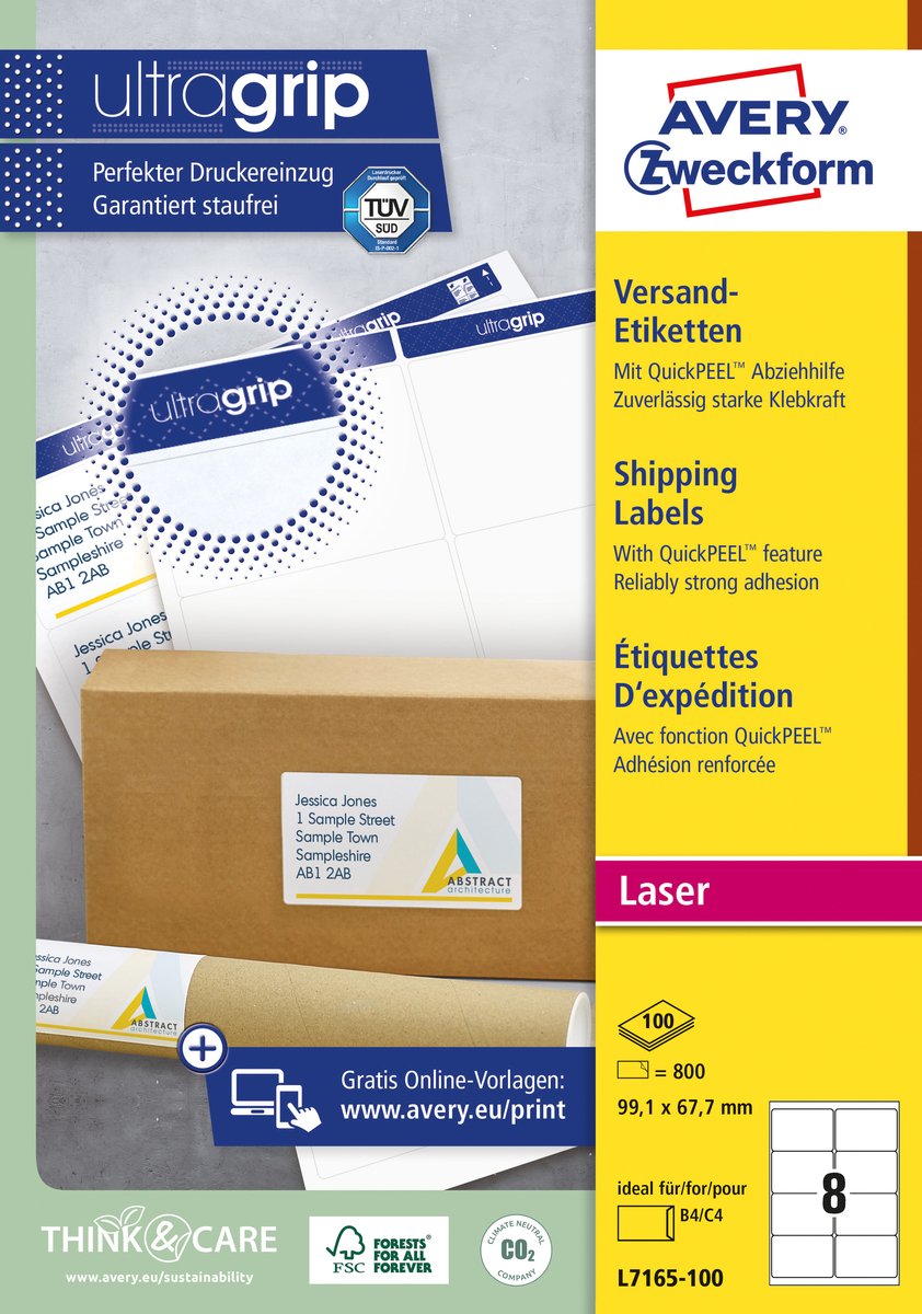 Avery -l7165-100-laseretiketten