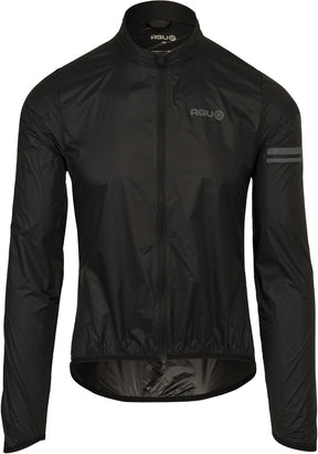 Agu essential - windjack - fietsjack - heren - l - zwart - lichtgewicht - waterafstotend - opvouwbaar - reflecterend