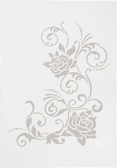 Viva decor flexibel sjabloon - bloemenpatroon - plastic sjabloon - diy knutsel sjablonen - tekensjabloon bloemen - a4 formaat - 210x297mm - 1 stuk