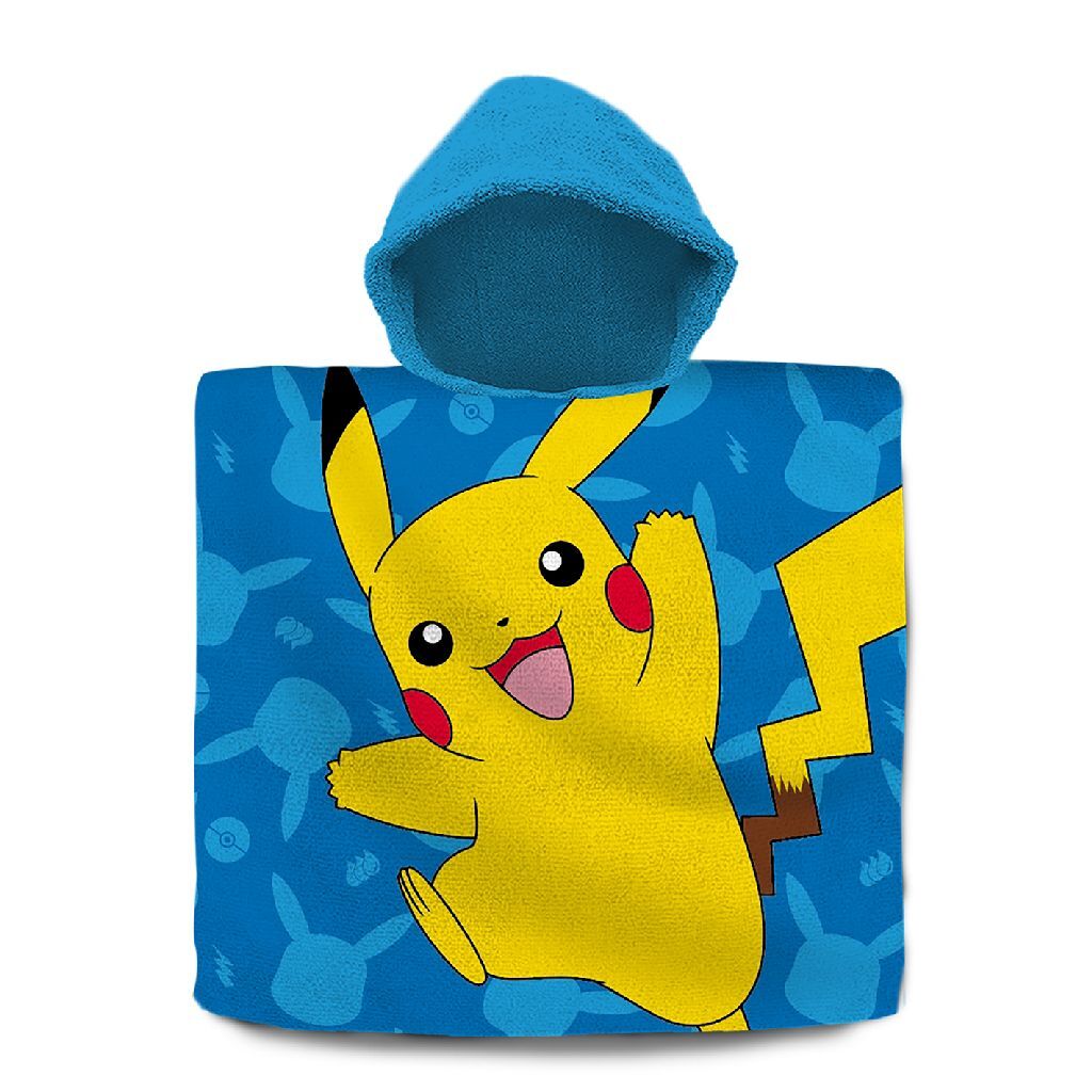 Pokemon Badponcho 60x120 cm Modra rumena