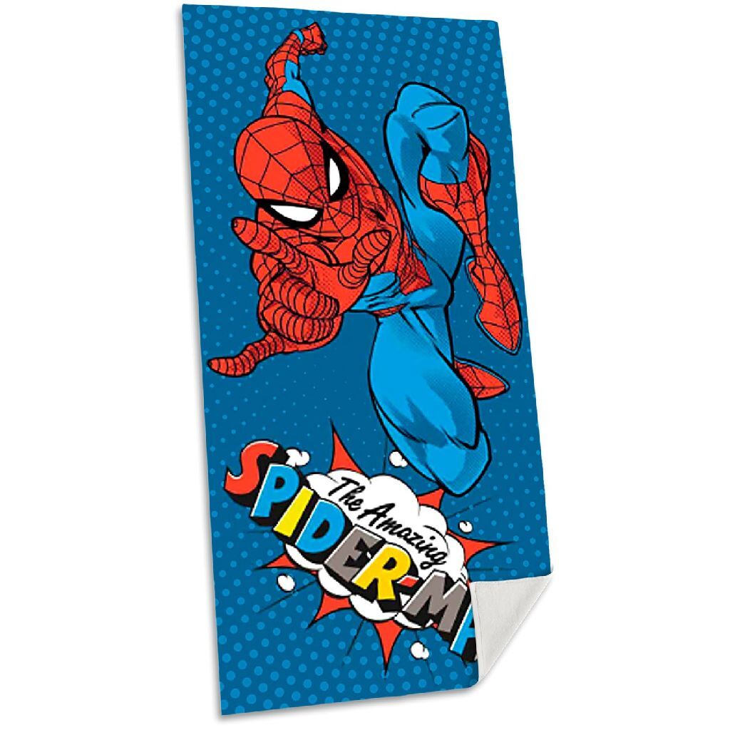 Spiderman badehåndkle 70x140 cm blå bomull