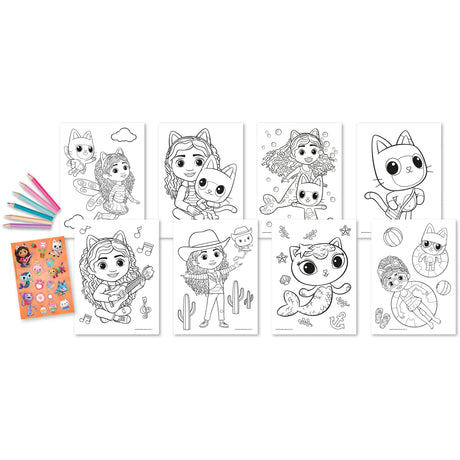 Gabby's poppenhuis gabby's dollhouse kleur- + stickerset