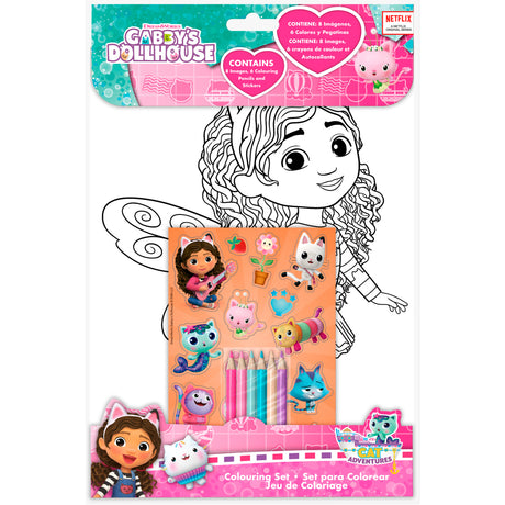 Gabby's poppenhuis gabby's dollhouse kleur- + stickerset