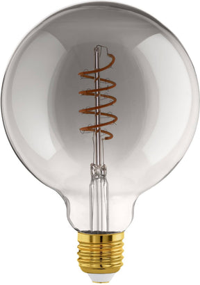Eglo led lamp - e27 - ø 12,5 cm - g125 - smoke - 2000k - dimbaar