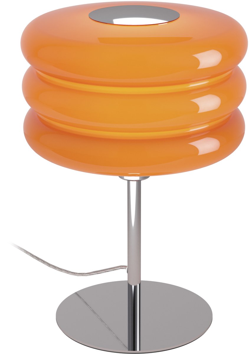Eglo tortora tafellamp - e14 - 30 cm - chroom oranje