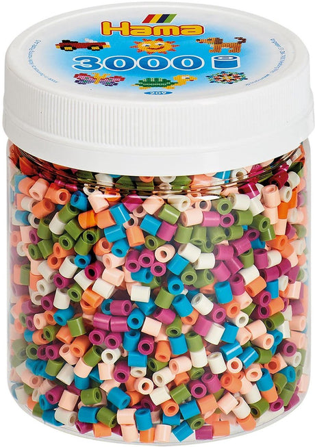 Hama strijkkralen kleurenmix potje - 3000 stuks creatief speelgoed.