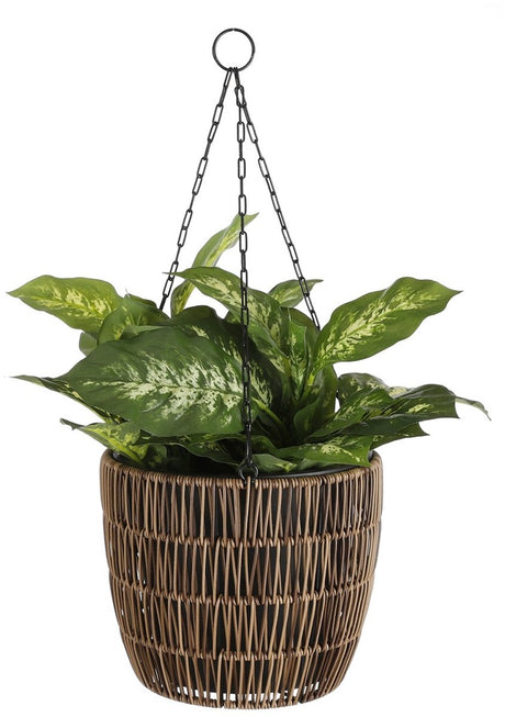 Mica decorations dieffenbachia kunstplant in bloempot stan - h40 x ø30 cm - groen