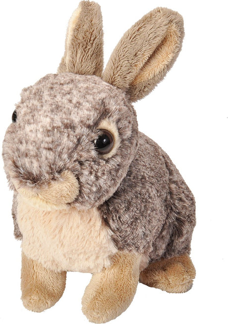 Wild republic knuffel konijn 20 cm pluche lichtbruin grijs