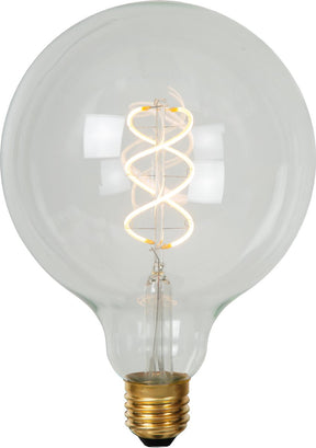 Lucide g125 - filament lamp - ø 12,5 cm - led dimbaar - e27 - 1x4,9w 2700k - transparant