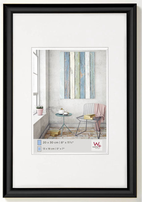 Walther trendstyle - kunststof lijst - fotoformaat 30x45 cm - zwart