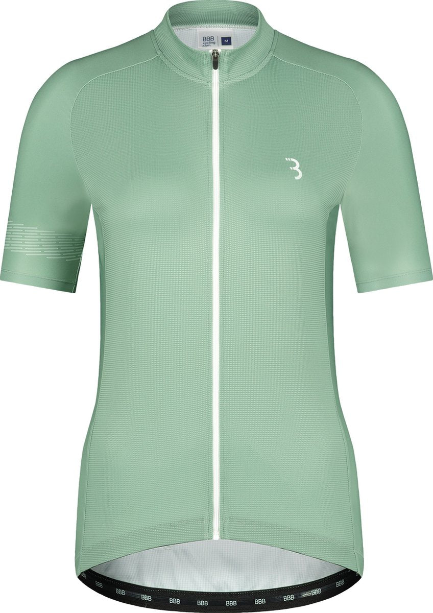 Bbb cycling donnafit fietsshirt dames korte mouw - sneldrogend en ademend - comfortabel wielrenshirt - salie wielertenue - maat s - bbw-412