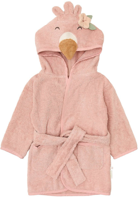 Little dutch blooming safari badjas - flamingo - roze - 74 80