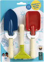 Klein toys - tuingereedschap set voor kinderen - schop, schep en hark - metaal en hout