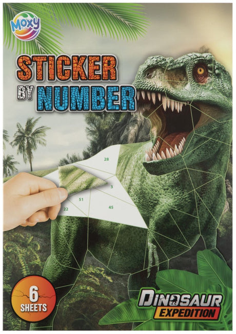 Creative craft group dino stickeren op nummer