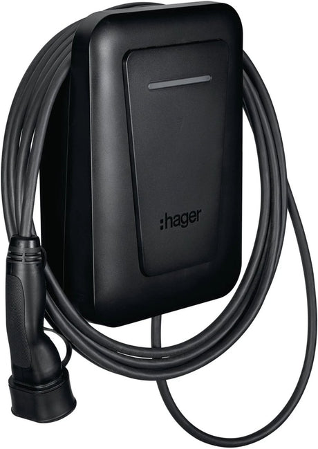 Hager witty one laadpaal met kabel 6,5 m, t2, 11 kw - xvr111c