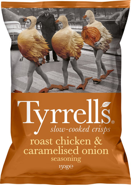 Tyrrells chicken onion - chips - 10 x 150 gram