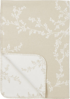 Meyco baby branches ledikant deken - geweven - sand - 100x150cm - 1.0 tog