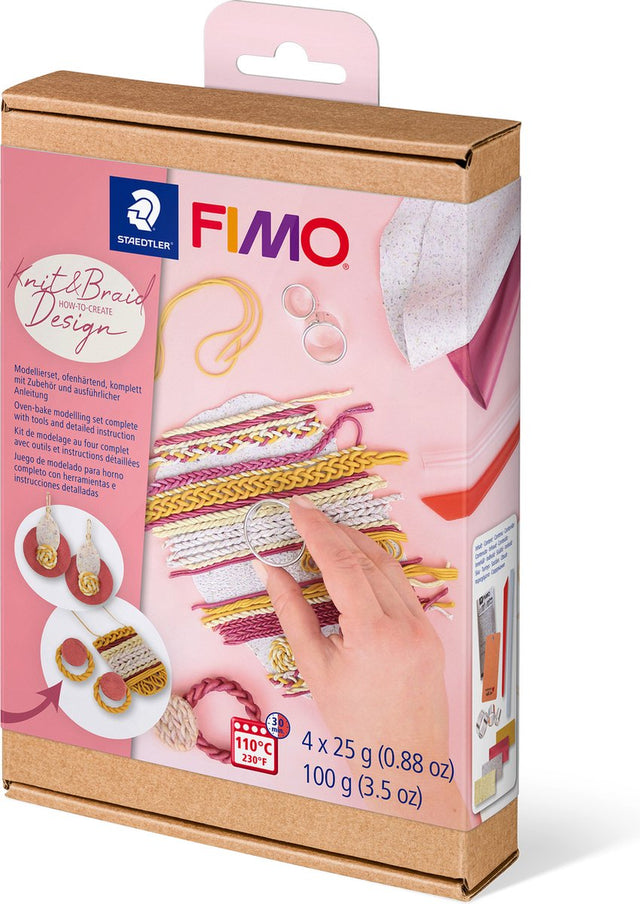 Fimo how-to-create set “knit braid design”