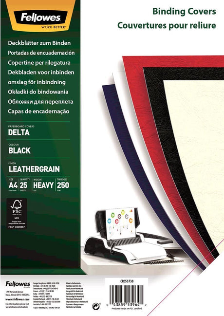 Fellowes inbindkaft 5373802 papier zwart