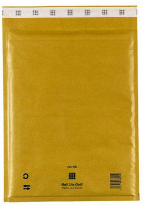 Mail lite sealed air gold bubble mail bags (gold)
