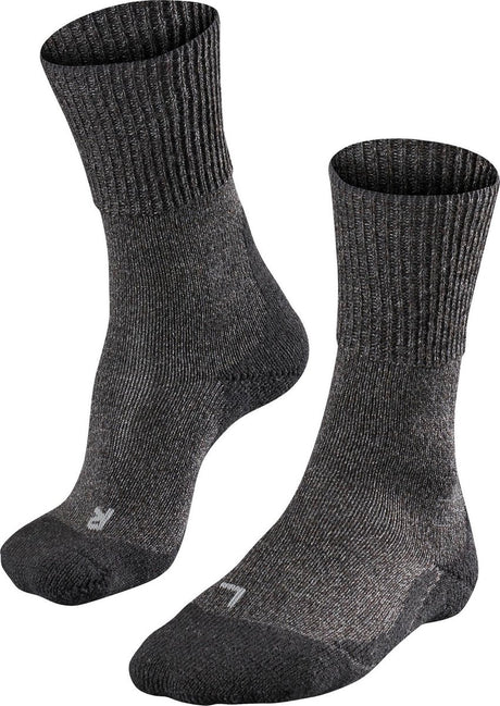 Falke tk1 wool anti-blaar dik wol functioneel materiaal wandelsokken heren grijs - maat 46-48