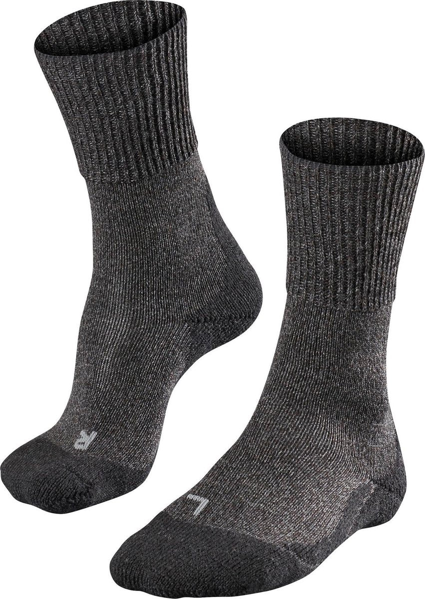 Falke tk1 wool anti-blaar dik wol functioneel materiaal wandelsokken dames grijs - maat 41-42