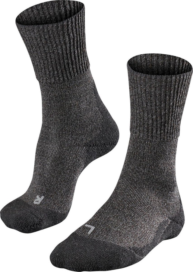 Falke tk1 wool anti-blaar dik wol functioneel materiaal wandelsokken heren grijs - maat 46-48
