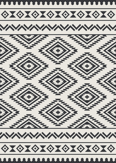 Eurotrail relax mat - 200*180cm - wit zwart - tenttapijt
