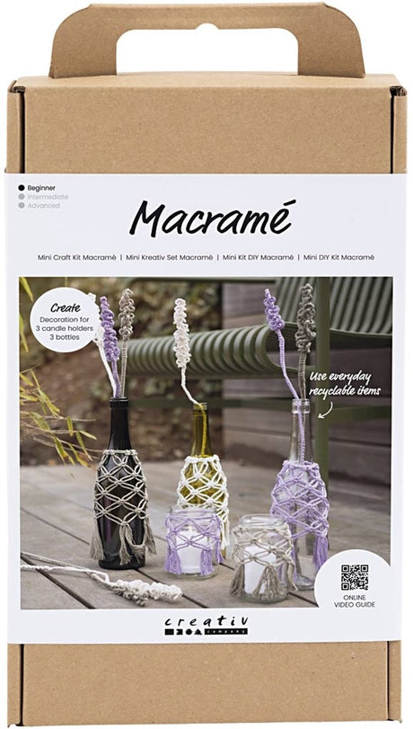 Creativ company hobbyset macrame glasdecoratie