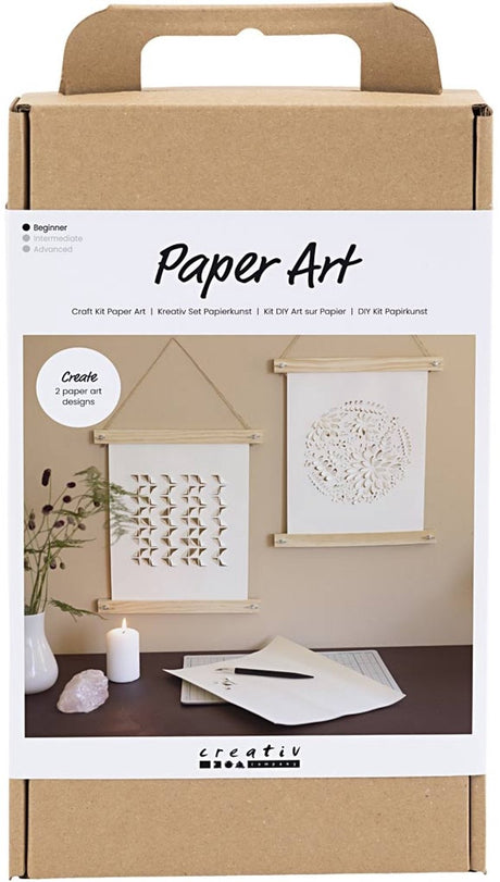 Creativ company hobbyset papierkunst, papieren hangers, off white, 1 doos