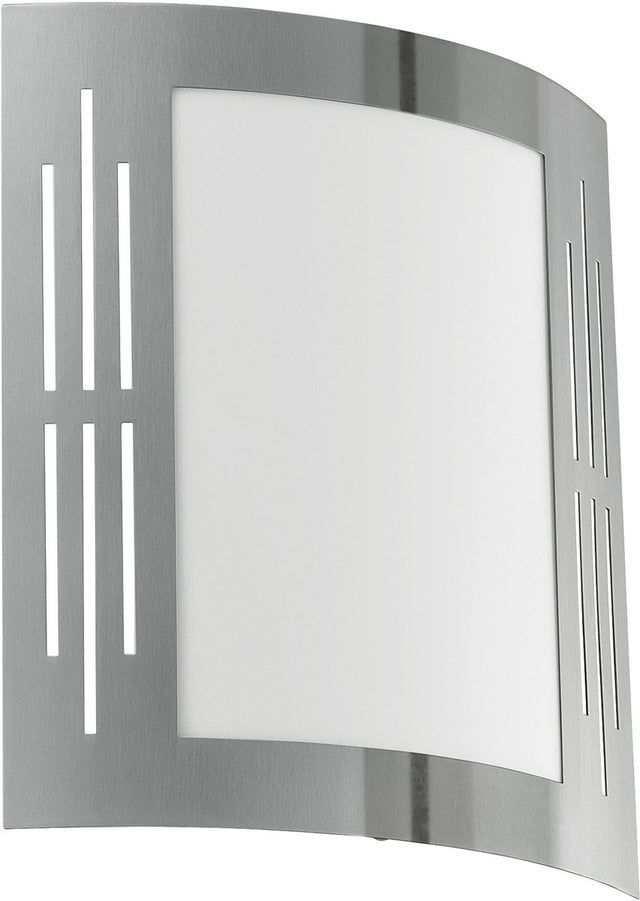 Eglo city - buitenverlichting - wandlamp - 1 lichts - rvs - wit