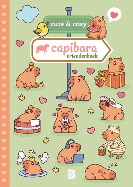 Cute cosy capibara vriendenboek