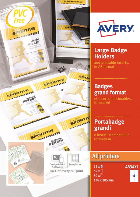 Avery naamkaartje zweckform 4834xl