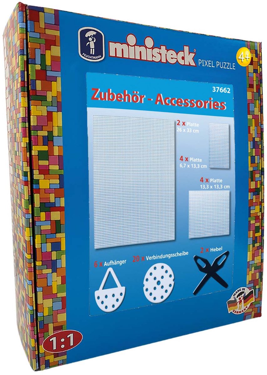 Ministeck creatieve accessoires xl box - 38 stuks - fantasierijk speelgoed.