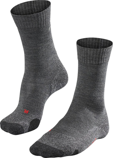 Falke tk2 anti-blaar dik wol functioneel materiaal wandelsokken dames grijs - maat 41-42 41 42
