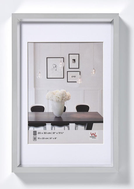Walther steel style - kunststof lijst - fotoformaat 20x30 cm - zilver