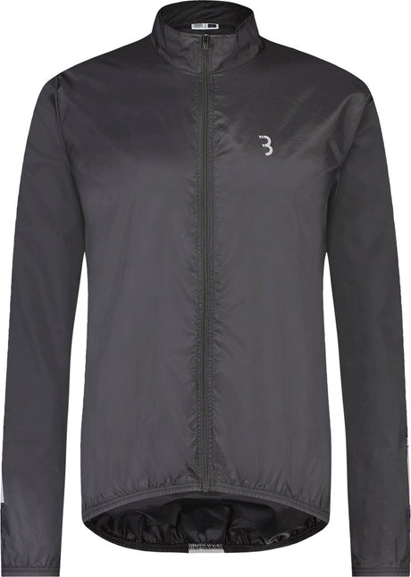 Bbb cycling fietsjack baseshield - windjack heren en dames - wielrennen mountainbiken - fietsjas: wind en waterbestendig - zwart - maat l - bbw-148