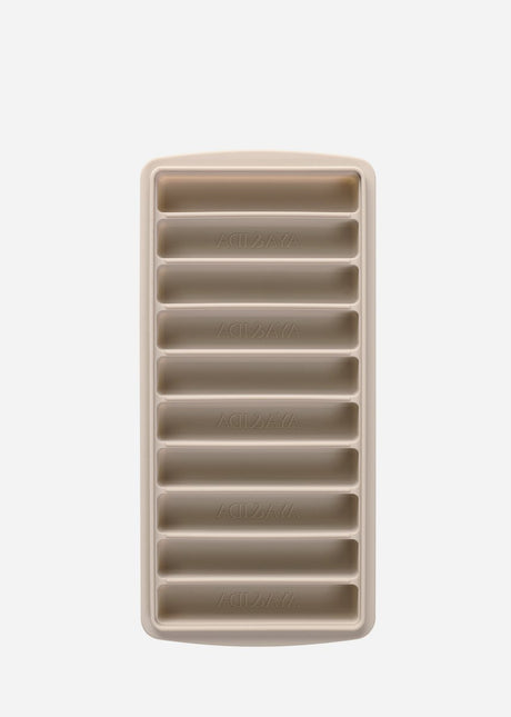 Aya ida aya ida - ice cube tray - ijsblokjesvorm - siliconen ijsblokjes vorm met deksel - bpa vrij - herbruikbaar - langwerpige ijsblokjes voor flessen - koude dranken - cream beige