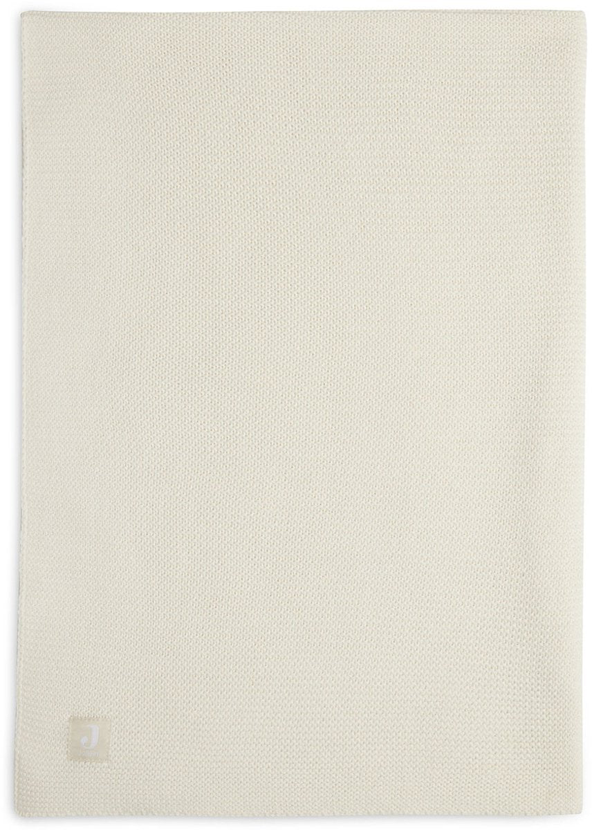 Jollein - deken wieg 75x100cm - wiegdeken, wiegdekentje, dekentje baby - basic knit - ivory