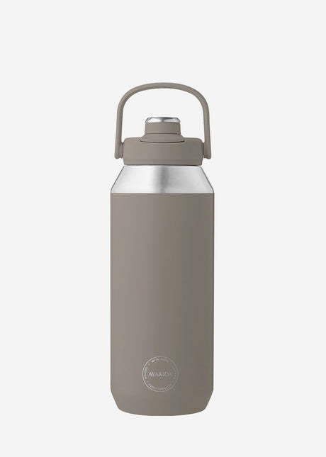Aya ida aya ida - sports bottle - drinkfles - thermosfles - waterfles - rvs - 950 ml - driftwood