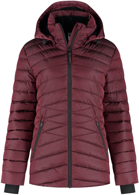 Kjelvik yvon dames outdoorjas - burgundy