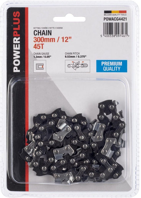 Powerplus ketting powacg4421 - 12 - 300mm - 45t - premium