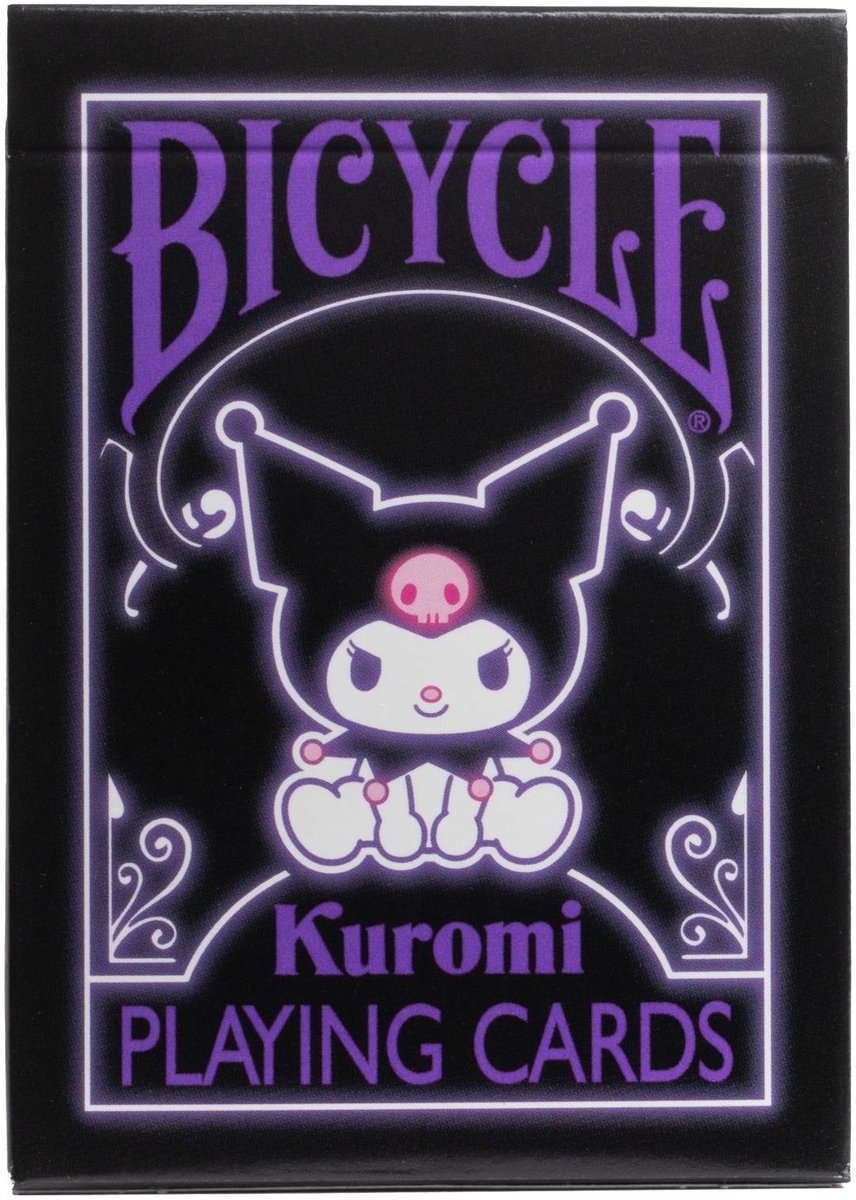 Bicycle kuromi - premium speelkaarten - poker - collectible - sanrio - manga anime