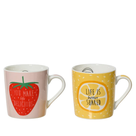 Decoris mok porselein 250ml aardbei sinaasappel